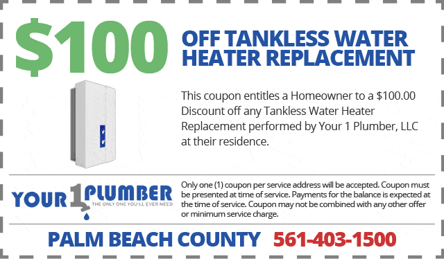$100 OFF Tankless Water Heater Replacement Coupon