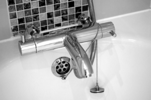 A tap in a basin
